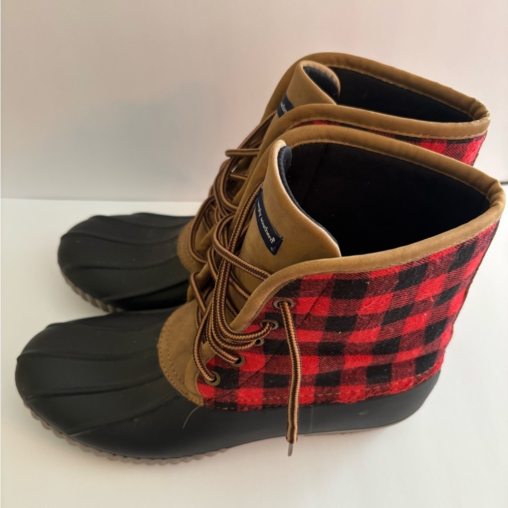 Simply Southern Plaid Duck Boots – Size 9 – Water Resistant & Stylish - Picture 4 of 11